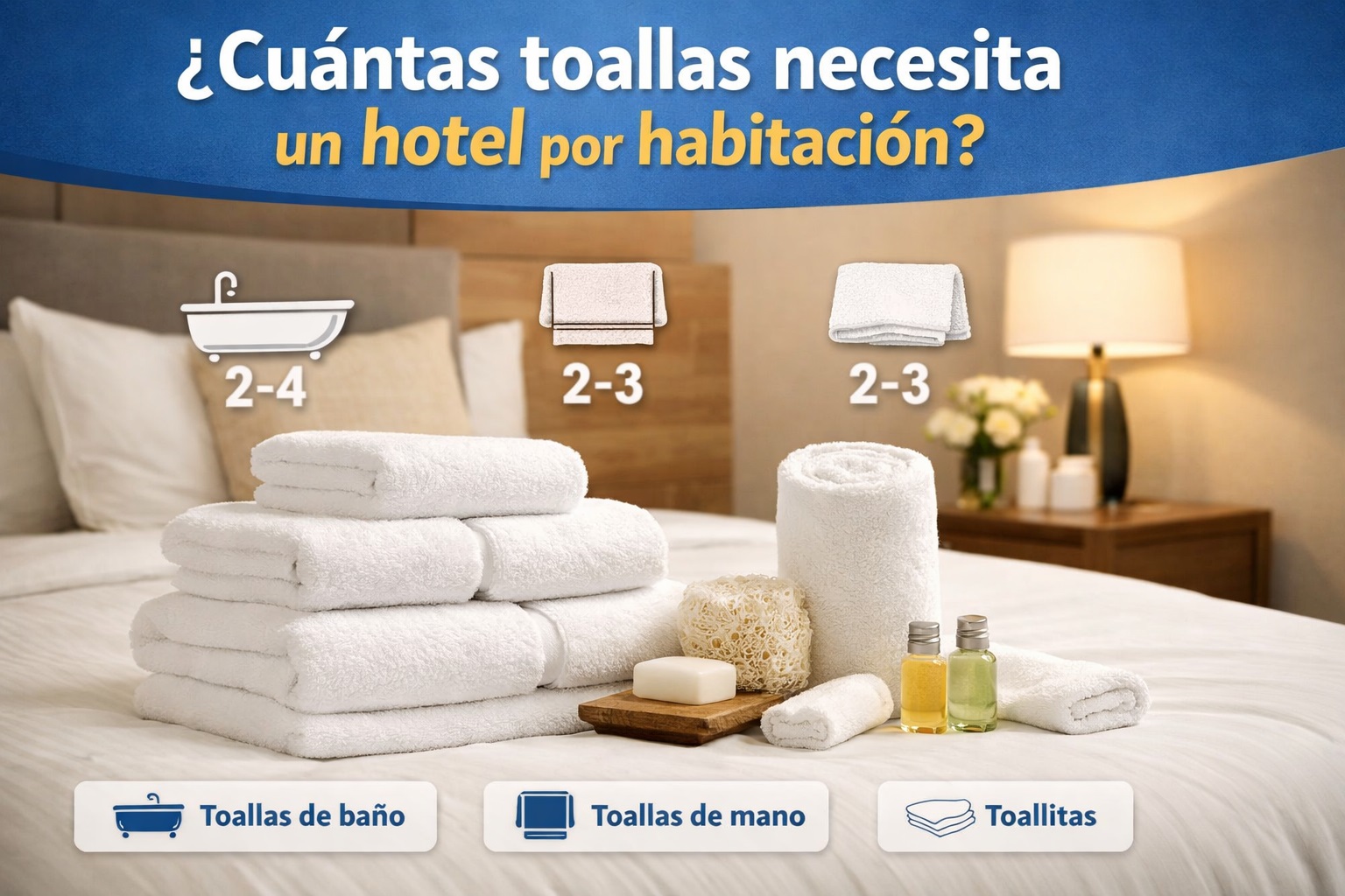 ¿Cuántas toallas necesita un hotel por habitación?