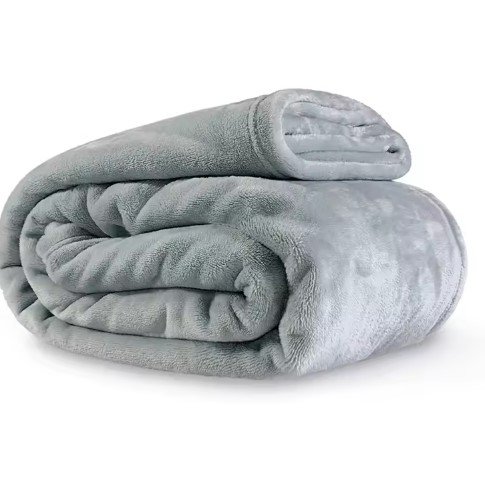 Cobija de franela polar gris