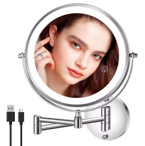 Espejo de maquillaje con aumento 8.5 pulgadas para hotel