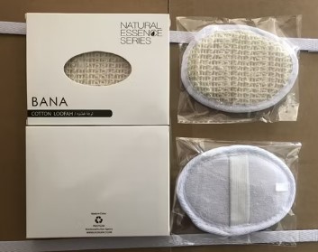 Esponja tipo loofah para hotel